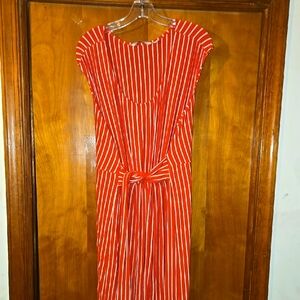 Orange Striped Dress